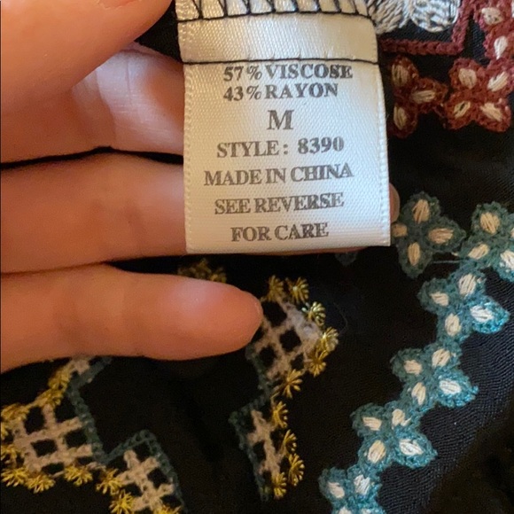 Freeway black romper with embroidery Aztec print - Picture 8 of 8